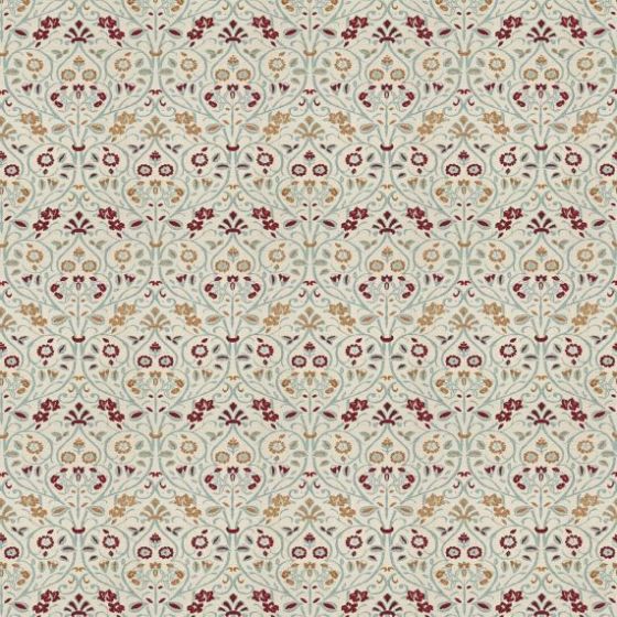 Abbey Curtain Fabric in Ruby