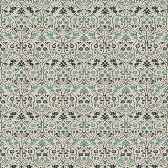 Abbey Curtain Fabric in Spearmint