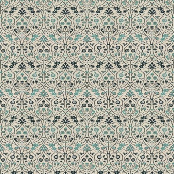 Abbey Curtain Fabric in Spearmint