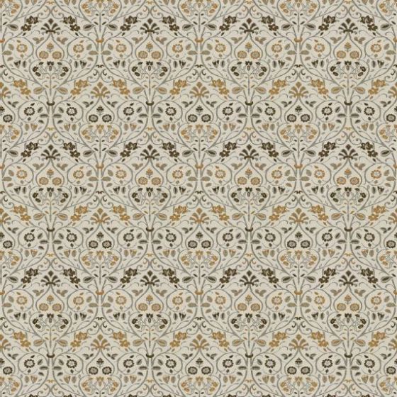 Abbey Curtain Fabric in Walnut