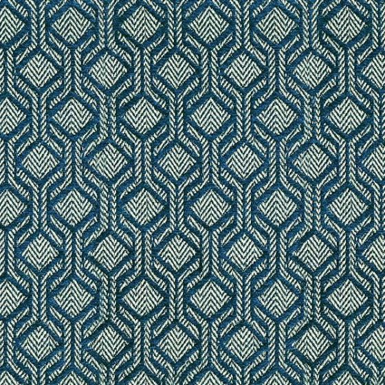 Alegria Curtain Fabric in Egyptian Blue