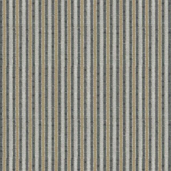 Pinstripe Curtain Fabric in Claystone