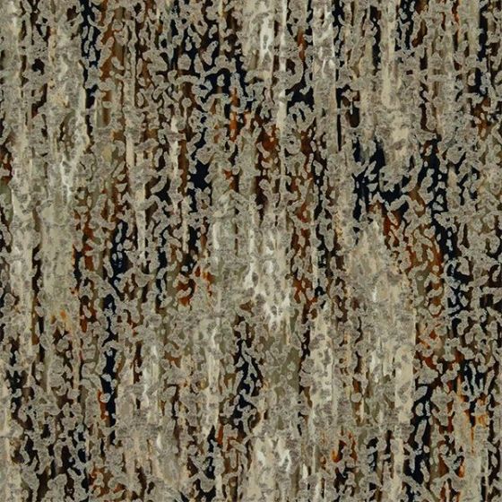 Botswana Curtain Fabric in Burnt Ochre