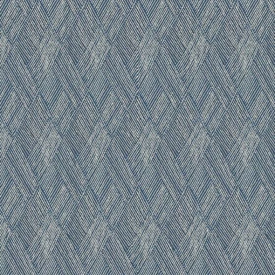 Cadiz Curtain Fabric in Metallic Blue