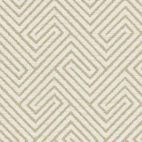 Hudson Curtain Fabric in White Gold