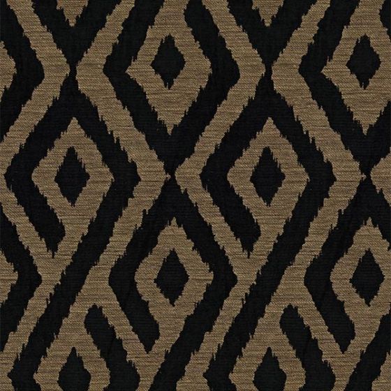 Kalahari Curtain Fabric in Ebony