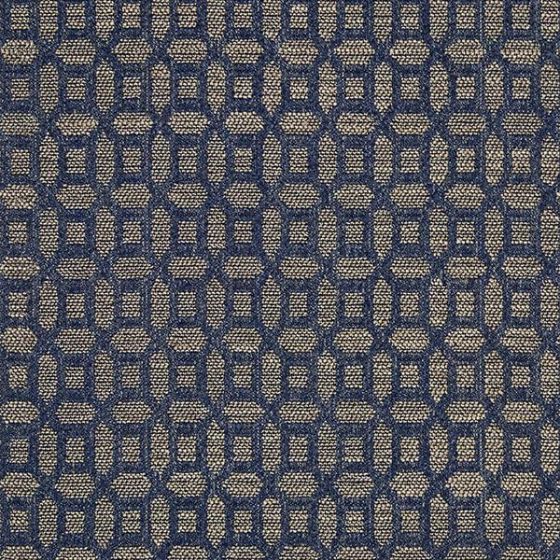 Kilimanjaro Curtain Fabric in Indigo