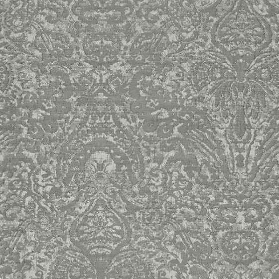 Manhattan Curtain Fabric in Silver
