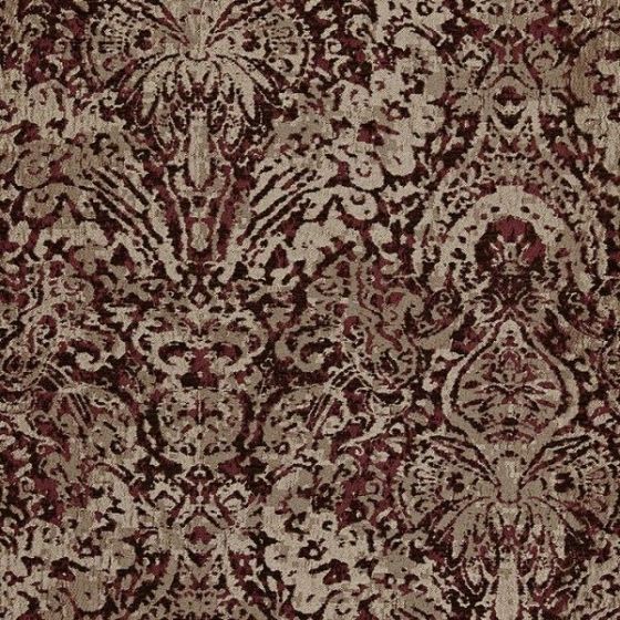 Manhattan Curtain Fabric in Wine