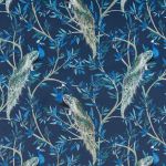 Peacock in Indigo by Beaumont Textiles